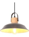 iDEGU Lot de 2 Suspension Luminaire Industrielle, 27CM Rétro Lustre Plafonnier en Métal E27 Éclairage de Plafond Vintage Lampe