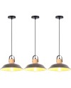 iDEGU Lot de 2 Suspension Luminaire Industrielle, 27CM Rétro Lustre Plafonnier en Métal E27 Éclairage de Plafond Vintage Lampe