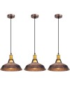 iDEGU Lot de 2 Suspension Luminaire Industrielle, 27CM Rétro Lustre Plafonnier en Métal E27 Éclairage de Plafond Vintage Lampe