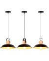 iDEGU Lot de 2 Suspension Luminaire Industrielle, 27CM Rétro Lustre Plafonnier en Métal E27 Éclairage de Plafond Vintage Lampe