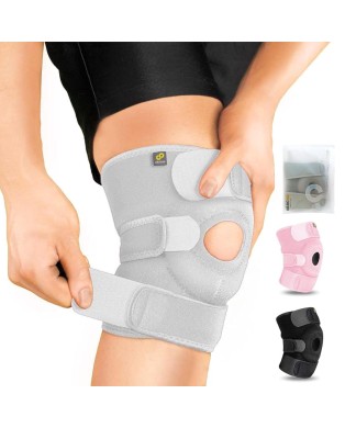 Bracoo KS10 Genouillère Rotulienne et Ligamentaire, Attelle de Genou avec Anneau Stabilisateur à Rotule Ouverte, Orthèse