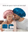 Umisleep Bonnet de Nuit en Soie 22 Momme - 100% Soie de mûrier - Double Bonnet en Soie pour Cheveux bouclés - Respirant et