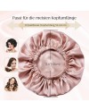 Umisleep Bonnet de Nuit en Soie 22 Momme - 100% Soie de mûrier - Double Bonnet en Soie pour Cheveux bouclés - Respirant et