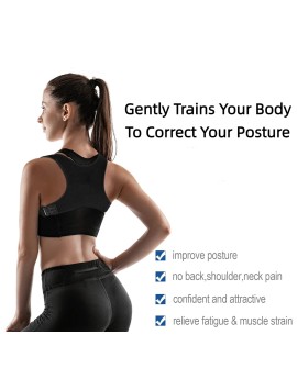 Correcteur de posture pour femmes et hommes, soutien dorsal supérieur réglable pour dos de posture - Soutien et soulagement de