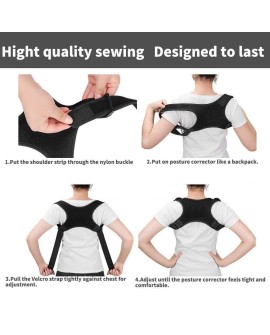 Correcteur de posture pour femmes et hommes, soutien dorsal supérieur réglable pour dos de posture - Soutien et soulagement de