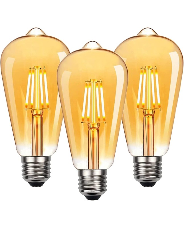 NUODIFAN Edison Vintage ampoules, lot de trois Edison LED lampes blanc chaud E27 Vintage ampoules sont idéales pour la nostalgie