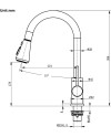 Tondiy Robinet de Cuisine Doré avec 3 Modes de Pulvérisation, Mitigeur Évier Extractible, Robinetterie Monocommande Rotatif à