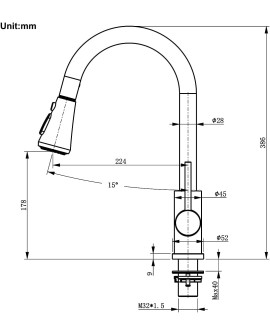 Tondiy Robinet de Cuisine Doré avec 3 Modes de Pulvérisation, Mitigeur Évier Extractible, Robinetterie Monocommande Rotatif à