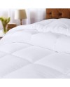 Utopia Bedding Couette 220x240 cm, Couette Chaud 370 GSM, pour lit 2 Personne, Couverture Blanc avec Onglets d'angle (Blanc)