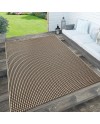 Paco Home Tapis Look Jute Indoor-Outdoor - Naturel & Noir, Robuste & Élégant, Idéal pour Terrasse & Salon, Dimension:160x230 cm,