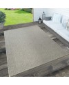 Paco Home Tapis Look Jute Indoor-Outdoor - Naturel & Noir, Robuste & Élégant, Idéal pour Terrasse & Salon, Dimension:160x230 cm,