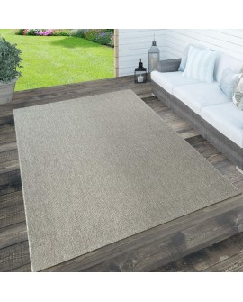 Paco Home Tapis Look Jute Indoor-Outdoor - Naturel & Noir, Robuste & Élégant, Idéal pour Terrasse & Salon, Dimension:160x230 cm,