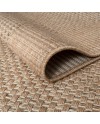 Paco Home Tapis Look Jute Indoor-Outdoor - Naturel & Noir, Robuste & Élégant, Idéal pour Terrasse & Salon, Dimension:160x230 cm,