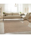 Paco Home Tapis Look Jute Indoor-Outdoor - Naturel & Noir, Robuste & Élégant, Idéal pour Terrasse & Salon, Dimension:160x230 cm,