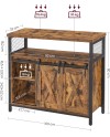 VASAGLE Buffet Cuisine, Meuble de Rangement, Commode, avec 2 Portes Coulissantes, 33 x 100 x 80 cm, Étagères Réglables, pour