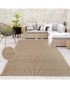 Paco Home Tapis Look Jute Indoor-Outdoor - Naturel & Noir, Robuste & Élégant, Idéal pour Terrasse & Salon, Dimension:160x230 cm,