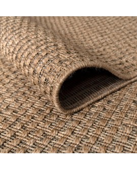 Paco Home Tapis Look Jute Indoor-Outdoor - Naturel & Noir, Robuste & Élégant, Idéal pour Terrasse & Salon, Dimension:160x230 cm,