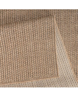 Paco Home Tapis Look Jute Indoor-Outdoor - Naturel & Noir, Robuste & Élégant, Idéal pour Terrasse & Salon, Dimension:160x230 cm,