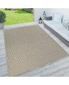 Paco Home Tapis Look Jute Indoor-Outdoor - Naturel & Noir, Robuste & Élégant, Idéal pour Terrasse & Salon, Dimension:160x230 cm,