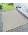 Paco Home Tapis Look Jute Indoor-Outdoor - Naturel & Noir, Robuste & Élégant, Idéal pour Terrasse & Salon, Dimension:160x230 cm,