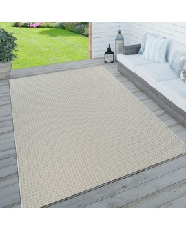 Paco Home Tapis Look Jute Indoor-Outdoor - Naturel & Noir, Robuste & Élégant, Idéal pour Terrasse & Salon, Dimension:160x230 cm,