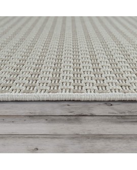 Paco Home Tapis Look Jute Indoor-Outdoor - Naturel & Noir, Robuste & Élégant, Idéal pour Terrasse & Salon, Dimension:160x230 cm,