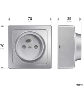 Interrupteur va et vient - Prises electriques Standard - Prise extra plate - Prise murale - Interrupteur va et vient sans Fil -