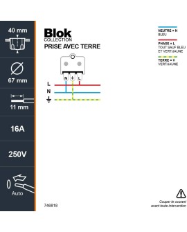 Interrupteur va et vient - Prises electriques Standard - Prise extra plate - Prise murale - Interrupteur va et vient sans Fil -