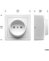 Interrupteur va et vient - Prises electriques Standard - Prise extra plate - Prise murale - Interrupteur va et vient sans Fil -