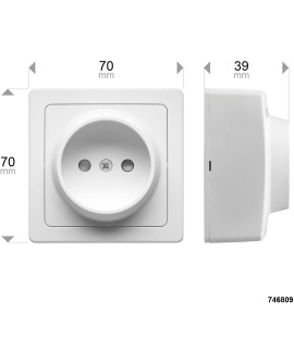 Interrupteur va et vient - Prises electriques Standard - Prise extra plate - Prise murale - Interrupteur va et vient sans Fil -