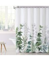 Rideau Douche Eucalyptus, Uiiooazy Rideau de Douche Feuilles Vert Plante Motif Rideau de Baignoire Anti Moisissure Imperméable