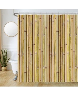 Rideau Douche Eucalyptus, Uiiooazy Rideau de Douche Feuilles Vert Plante Motif Rideau de Baignoire Anti Moisissure Imperméable