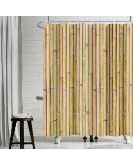 Rideau Douche Eucalyptus, Uiiooazy Rideau de Douche Feuilles Vert Plante Motif Rideau de Baignoire Anti Moisissure Imperméable