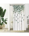 Rideau Douche Eucalyptus, Uiiooazy Rideau de Douche Feuilles Vert Plante Motif Rideau de Baignoire Anti Moisissure Imperméable