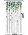 Rideau Douche Eucalyptus, Uiiooazy Rideau de Douche Feuilles Vert Plante Motif Rideau de Baignoire Anti Moisissure Imperméable