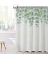 Rideau Douche Eucalyptus, Uiiooazy Rideau de Douche Feuilles Vert Plante Motif Rideau de Baignoire Anti Moisissure Imperméable