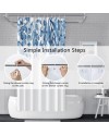 Rideau Douche Eucalyptus, Uiiooazy Rideau de Douche Feuilles Vert Plante Motif Rideau de Baignoire Anti Moisissure Imperméable