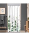 Rideau Douche Eucalyptus, Uiiooazy Rideau de Douche Feuilles Vert Plante Motif Rideau de Baignoire Anti Moisissure Imperméable