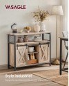 VASAGLE Buffet Cuisine, Meuble de Rangement, Commode, avec 2 Portes Coulissantes, 33 x 100 x 80 cm, Étagères Réglables, pour