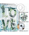 Rideau Douche Eucalyptus, Uiiooazy Rideau de Douche Feuilles Vert Plante Motif Rideau de Baignoire Anti Moisissure Imperméable