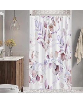 Rideau Douche Eucalyptus, Uiiooazy Rideau de Douche Feuilles Vert Plante Motif Rideau de Baignoire Anti Moisissure Imperméable