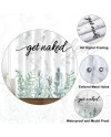 Rideau Douche Eucalyptus, Uiiooazy Rideau de Douche Feuilles Vert Plante Motif Rideau de Baignoire Anti Moisissure Imperméable