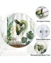 Rideau Douche Eucalyptus, Uiiooazy Rideau de Douche Feuilles Vert Plante Motif Rideau de Baignoire Anti Moisissure Imperméable