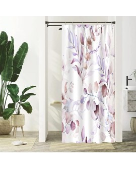 Rideau Douche Eucalyptus, Uiiooazy Rideau de Douche Feuilles Vert Plante Motif Rideau de Baignoire Anti Moisissure Imperméable