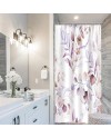 Rideau Douche Eucalyptus, Uiiooazy Rideau de Douche Feuilles Vert Plante Motif Rideau de Baignoire Anti Moisissure Imperméable