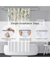 Rideau Douche Eucalyptus, Uiiooazy Rideau de Douche Feuilles Vert Plante Motif Rideau de Baignoire Anti Moisissure Imperméable