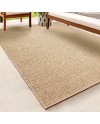 the carpet Kansas - Tapis d'extérieur Robuste au Look Naturel de Jute, résistant aux intempéries, Convient pour la terrasse et