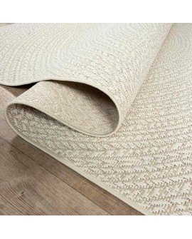 the carpet Kansas - Tapis d'extérieur Robuste au Look Naturel de Jute, résistant aux intempéries, Convient pour la terrasse et