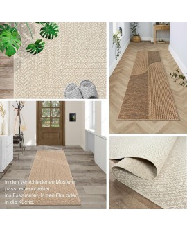 the carpet Kansas - Tapis d'extérieur Robuste au Look Naturel de Jute, résistant aux intempéries, Convient pour la terrasse et