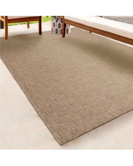 the carpet Kansas - Tapis d'extérieur Robuste au Look Naturel de Jute, résistant aux intempéries, Convient pour la terrasse et